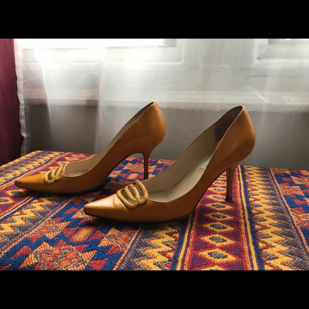 Vintage Jimmy Choo Mustard Heels